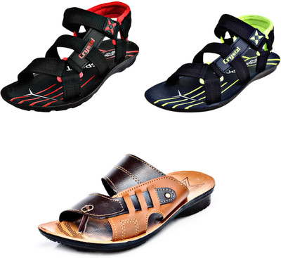 Calcados by Sandals Combo Pack of 3 Fancy Men Multicolor Flats