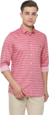 Louis Philippe Men Striped Casual Pink Shirt