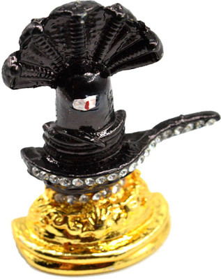 faynci Shiva Linga with Snake Idol - Statue | Car Dashboard | Home Office Decor | Gifting Decorative Showpiece | Temple Gift (Black) Decorative Showpiece - 5 cm(Gold Plated, Black) faynci Shiva Linga with Snake Idol - Statue | Car Dashboard | Home Office Decor | Gifting Decorative Showpiece | Temple Gift (Black) Decorative Showpiece - 5 cm(Gold Plated, Black)