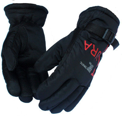 AlexVyan Red Anti Slip Snow Proof Warm Winter Gloves Cycling, Bike, Motorcycle Protective Riding Gloves(Red, Black)