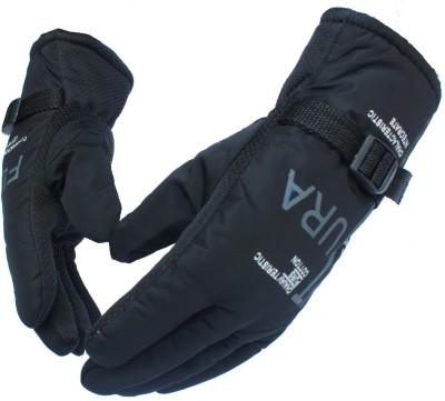 AlexVyan Black Anti Slip Snow Proof Warm Winter Gloves Cycling Riding Gloves(Blue, Black)