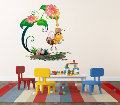 Wallzone 60 cm Honey Bird Removable Sticker(Pack of 1)