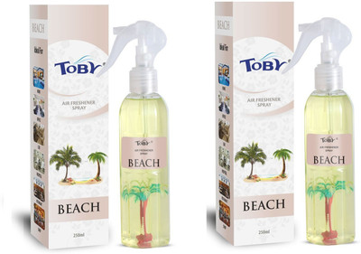 TOBY sweet Spray Beach air freshner.250ml each.pack of 2.(2 x 250 ml)