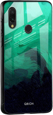 QRIOH Glass Back Cover for Redmi Note 7S(Multicolor, Shock Proof, Silicon, Pack of: 1)