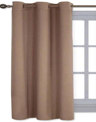COMFY HOME 182.8 cm (6 ft) Silk Semi Transparent Shower Curtain Single Curtain(Solid, Mocha)