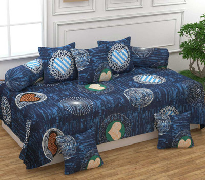 Newigi Cotton Abstract Diwan Set(Blue)
