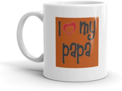 Gift4You I Love You Mom and I Love My papa Gift for Dad Coffee Cup,11Oz Couples Gift mom & dad Anniversary ,Gift for Father , Anniversery602 Ceramic Coffee Mug(330 ml)