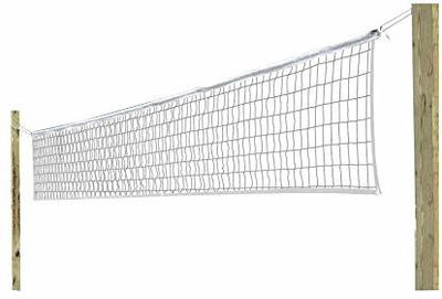 RS RETAILS Special Volleyball Sporting Cotton Net, Heavy Duty Net , 9.5Mtr x 1 Mtr Volleyball Net(White)