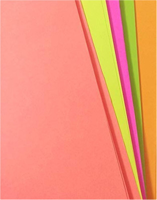 Offimart Color Paper Unruled A4 80 gsm Coloured Paper(Set of 100, Multicolor)