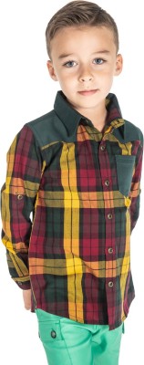 Cherry Crumble by Nitt Hyman Baby Boys Checkered Casual Multicolor Shirt