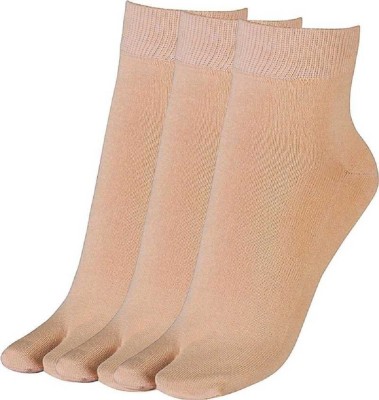 poksi Women Solid Ankle Length(Pack of 3)