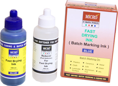 NOZOMI Fast Drying All Surface Batch Marking Ink - BLUE Stamp Pad Ink(100 ml)