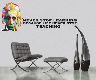 Decoration Stickers 96 cm Never stop learning because Life never stops teaching Wall Stickers 36cm x 96cm Self Adhesive Sticker(Pack of 1)