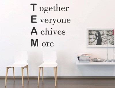 Wallzone 50 cm Team Work Removable Sticker(Pack of 1)