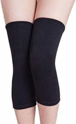 SDERMATECH Knee Cap Woolen Knee Sleeves for Women & Men Knee, Calf & Thigh Support Knee Support(Black)