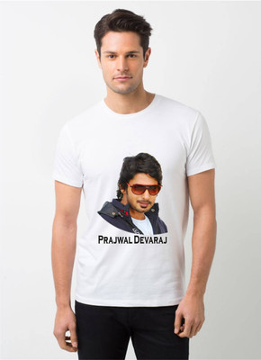 HamsaMART Printed Men Round Neck White T-Shirt