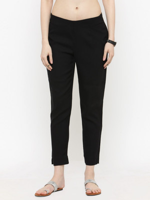 Varanga Regular Fit Women Black Trousers