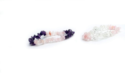 AIR9999 Crystal Quartz Bracelet Set(Pack of 2)