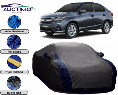AUCTIMO Car Cover For Honda Amaze (With Mirror Pockets)(Grey)