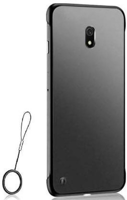 MOBILOVE Back Cover for Mi Redmi 8A | Frameless Design Matte Finish Ultra Thin Bumper Case with Ring Buckle(Black, Hard Case, Pack of: 1)