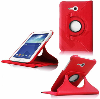 TGK Book Cover for Samsung Galaxy TAB 3, TAB 3V, SM- T116, SM- T113, SM- T110, SM- T111 (7.0 inch NEO Lite)(Red, Cases with Holder)