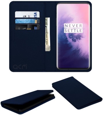 ACM Flip Cover for Oneplus 7 Pro 5G(Blue, Cases with Holder, Pack of: 1)