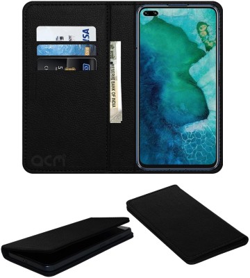 ACM Flip Cover for Honor V30(Black, Cases with Holder, Pack of: 1)