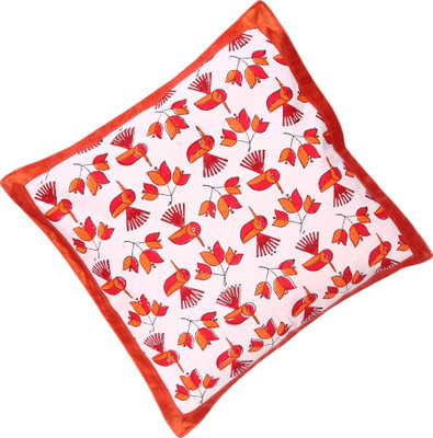 Indha Craft Cotton Cushions Cover(40 cm*40 cm, Pack of 2, Orange)