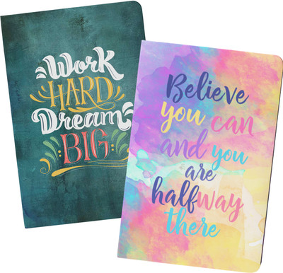 Lauret Blanc Combo Ruled Notebook Diary Journal- A5 Size, 80 GSM, 144 ruled pages each A5 Diary Ruled 144 Pages(Multicolor, Pack of 2)