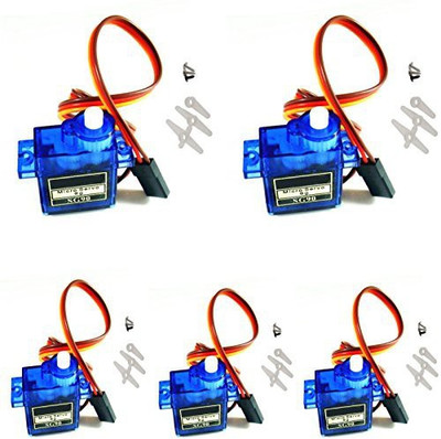 vertair 5 Pcs SG90 Tower Pro Micro Servo Motor (Pack of 5) Motor Control Electronic Hobby Kit