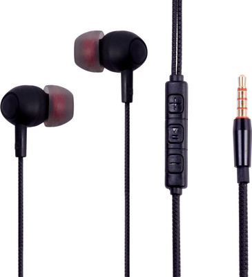 Stysol Wired Headset with Mic (Black, In the Ear) Wired Headset(Black, Wired in the ear)