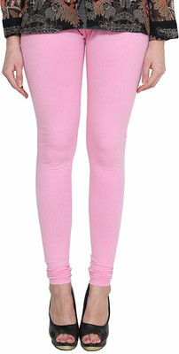 KEX Churidar  Western Wear Legging(Pink, Solid)
