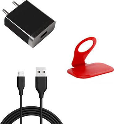 DAKRON Wall Charger Accessory Combo for Realme 5(Black)