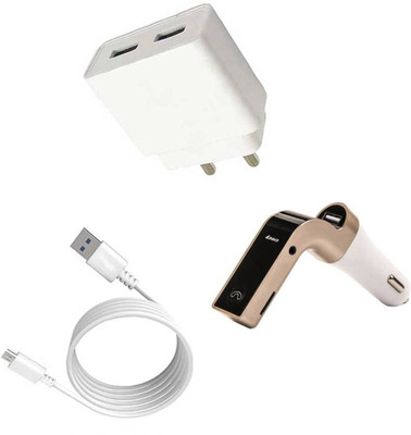 DAKRON Wall Charger Accessory Combo for Infinix S4(White)