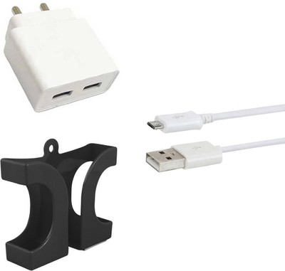 DAKRON Wall Charger Accessory Combo for Realme 3i(White)