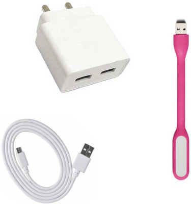 DAKRON Wall Charger Accessory Combo for Samsung Galaxy A10s(White)