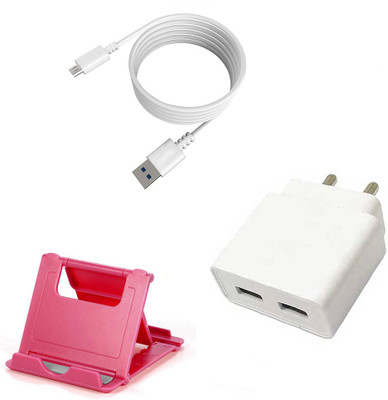 DAKRON Wall Charger Accessory Combo for Vivo S1(White)