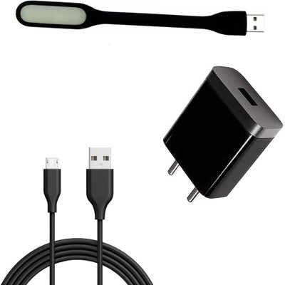 DAKRON Wall Charger Accessory Combo for Realme 3i(Black)