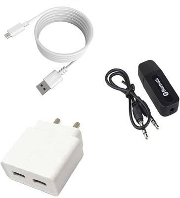 DAKRON Wall Charger Accessory Combo for Vivo S1(White)