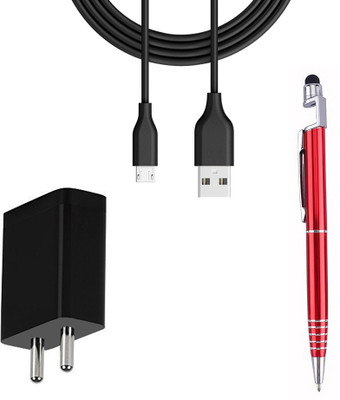 DAKRON Wall Charger Accessory Combo for Moto E6s(Black)
