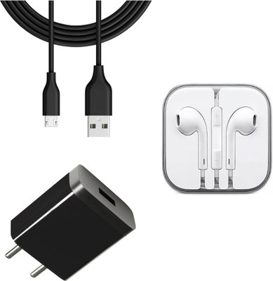 DAKRON Wall Charger Accessory Combo for Samsung Galaxy A10s(Black)