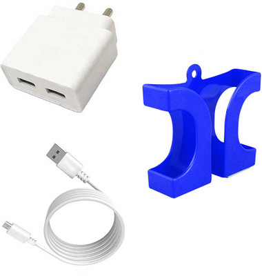 DAKRON Wall Charger Accessory Combo for Infinix S4(White)