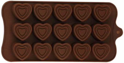 deals 1CART 15 Hole Heart Chocolate, Jelly, Cookie, Cake-Muffin, Ice Moulds/Tray | vdhja Chocolate Mould(Pack of 1)
