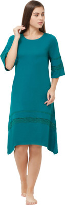 SOIE Women Nighty(Blue)