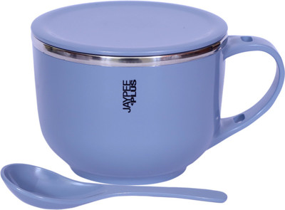 Jaypee Plus Jaypee Plus Stainless Steel Soup Container With Lid & Spoon Holder Souptok Blue Bowl, Spoon, Cup Serving Set(Pack of 1)