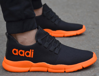 aadi Boys Lace Running Shoes(Orange, 9 -10 Y)