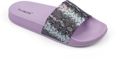 FLIPSIDE Women Slides(Black , 7)