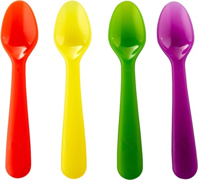 IKEA 4 Pieces Sppons Set Disposable Plastic, Polypropylene Soup Spoon, Ice-cream Spoon, Serving Spoon, Dessert Spoon, Sugar Spoon, Cream Spoon, Coffee Spoon, Tea Spoon Set(Pack of 4)