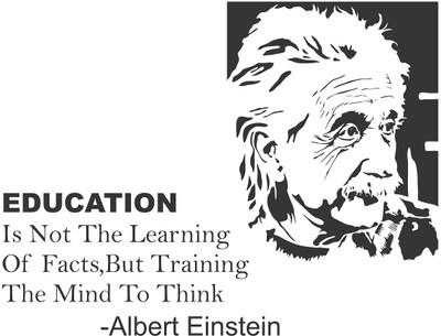Wallzone 60 cm Albert Einstein Removable Sticker(Pack of 1)
