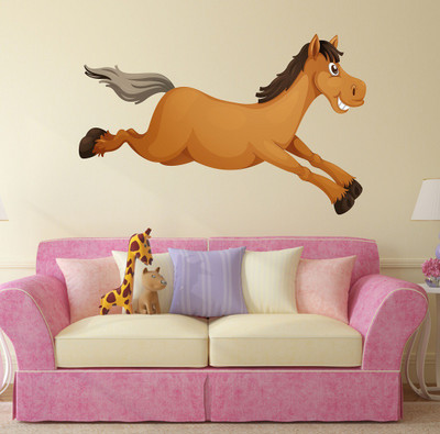 Littlebuds 60 cm Hourse Removable Sticker(Pack of 1)